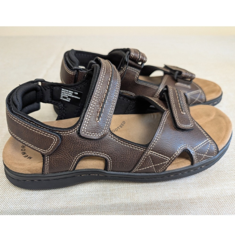 Dockers Sunland Sandals Mens 12M Brown New Memory Foam Fisherman Strappy Shoes